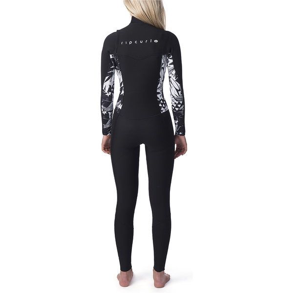 2020 Rip Curl Kvinders Dawn Patrol 5/3mm Chest Zip Våtdrakt Sort Wsm9as